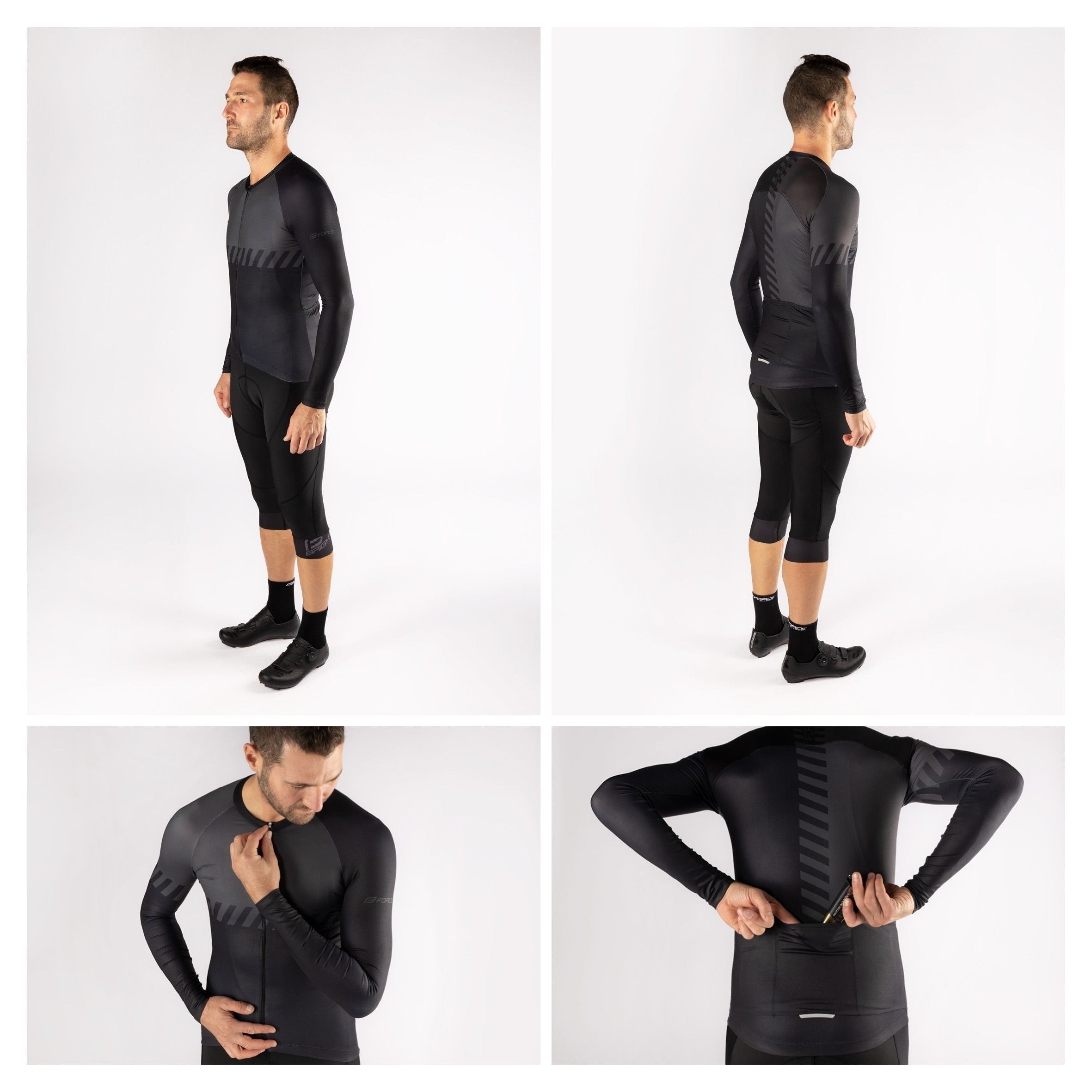 tricou force fashion negru gri xl 2