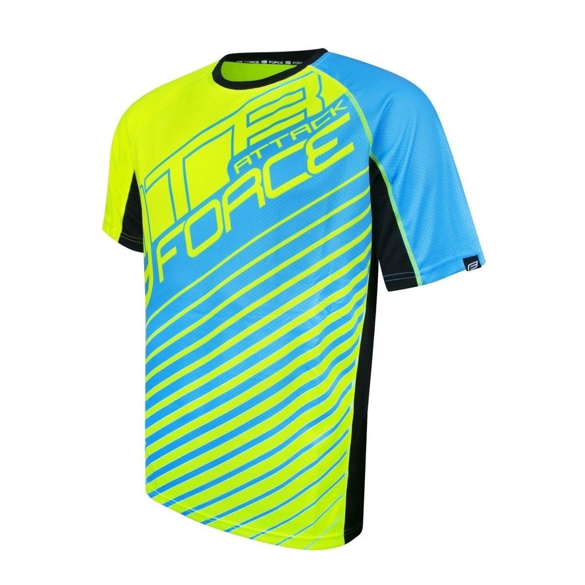 tricou force mtb attack fluo albastru s