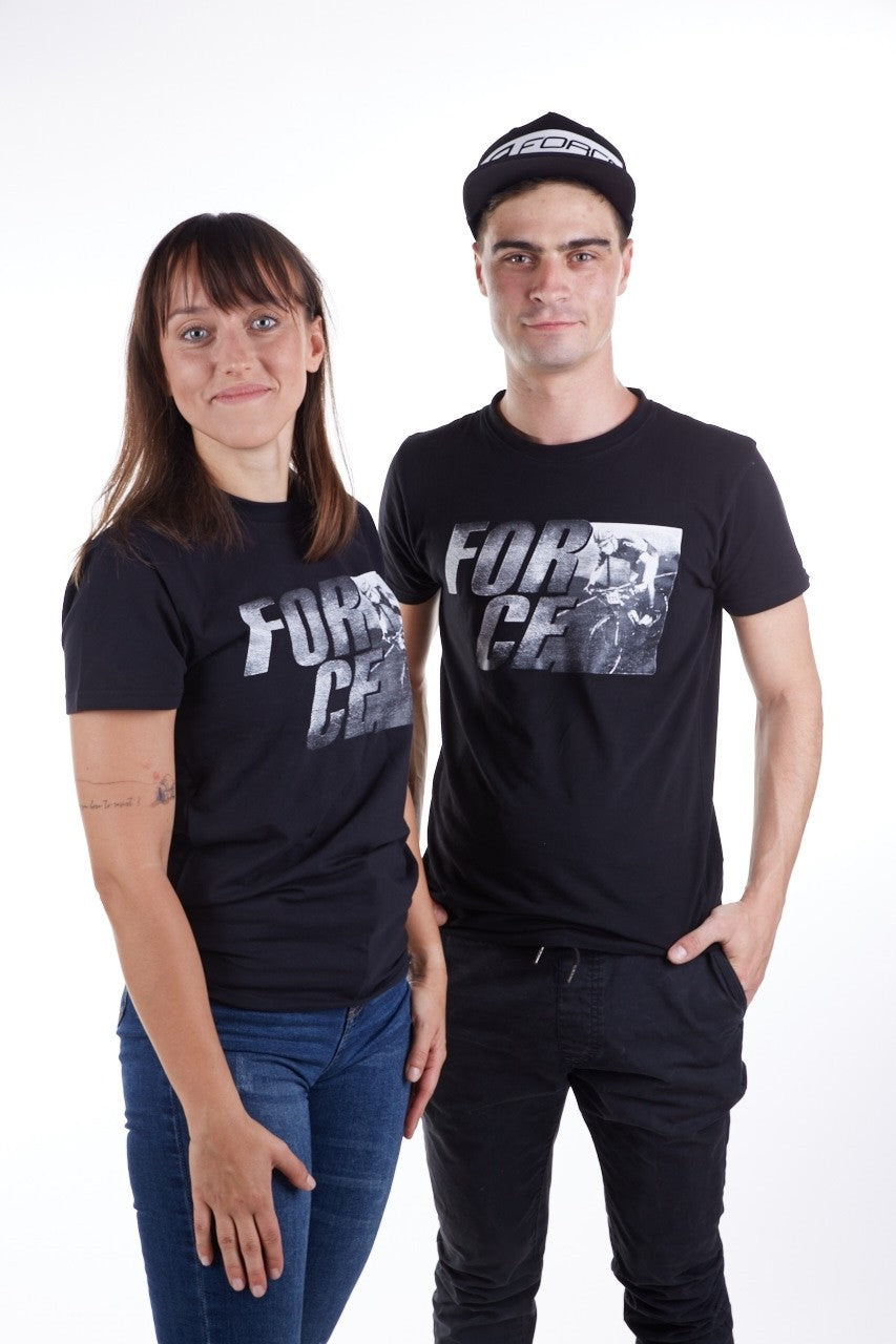 Tricou Force Spirit maneci scurte negru XL