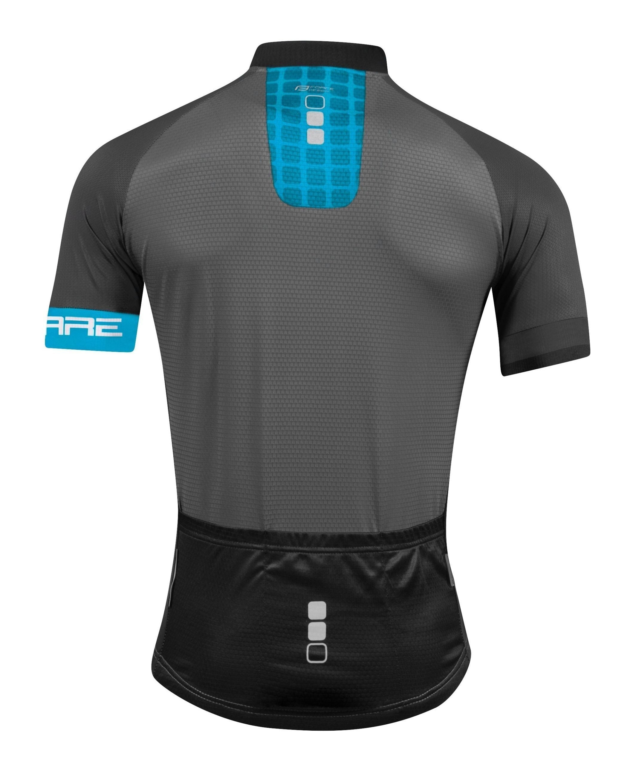 tricou force square maneci scurte gri albastru s scaled
