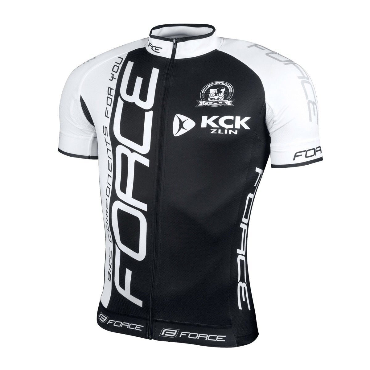 tricou force team maneci scurte negru alb s