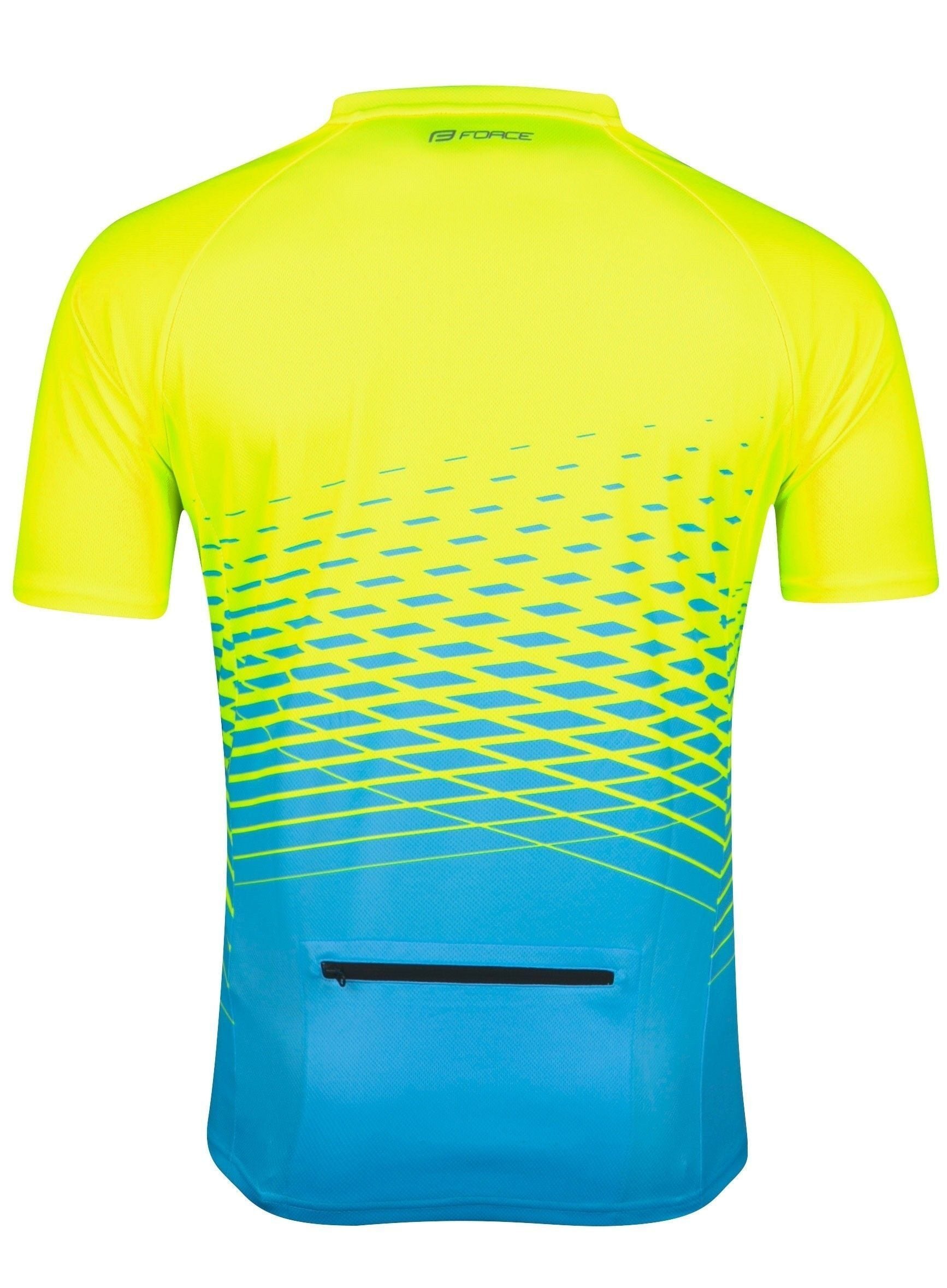 tricou maneca scurta force mtb angle albastru fluo 3xl 1
