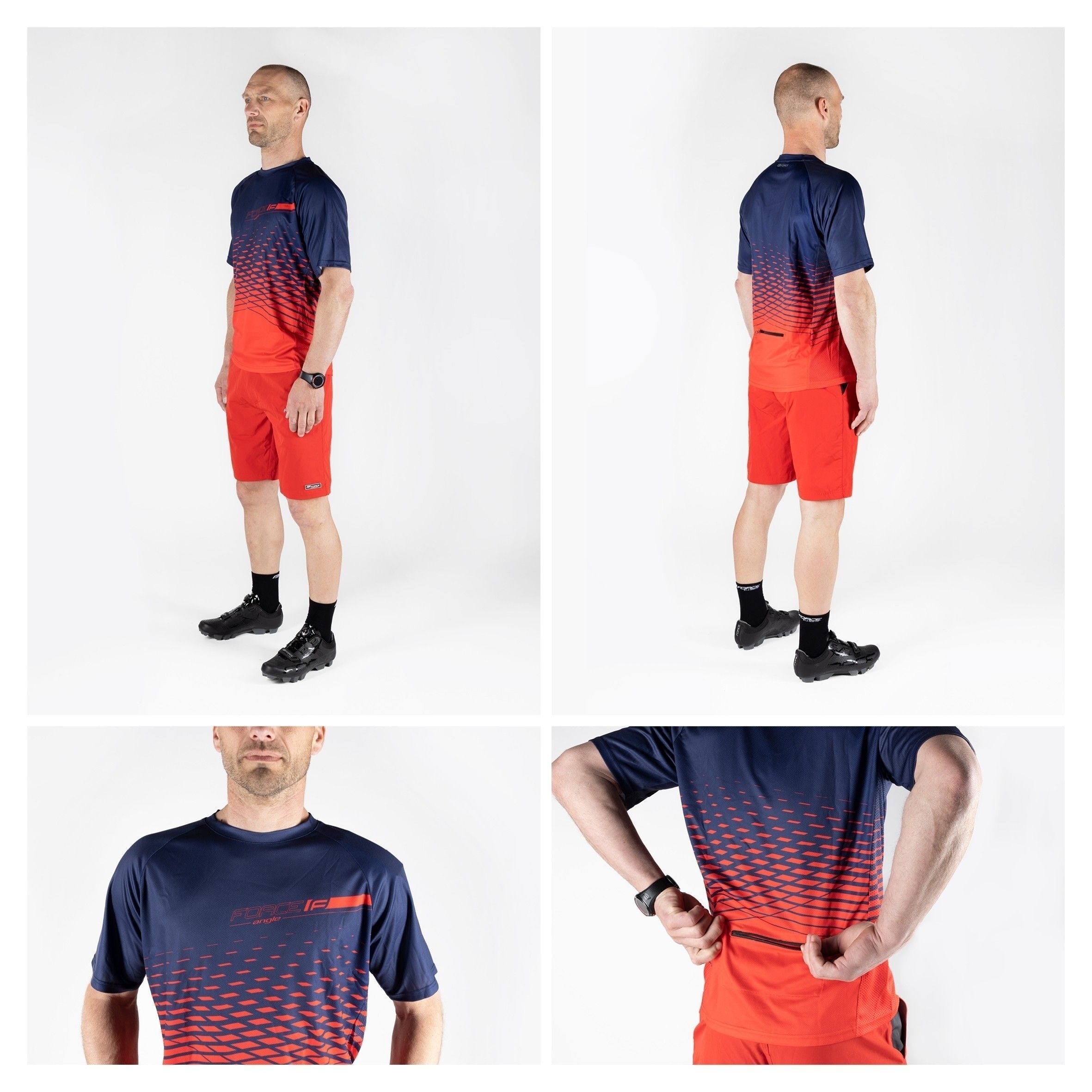 tricou maneca scurta force mtb angle albastru rosu xxxl 2