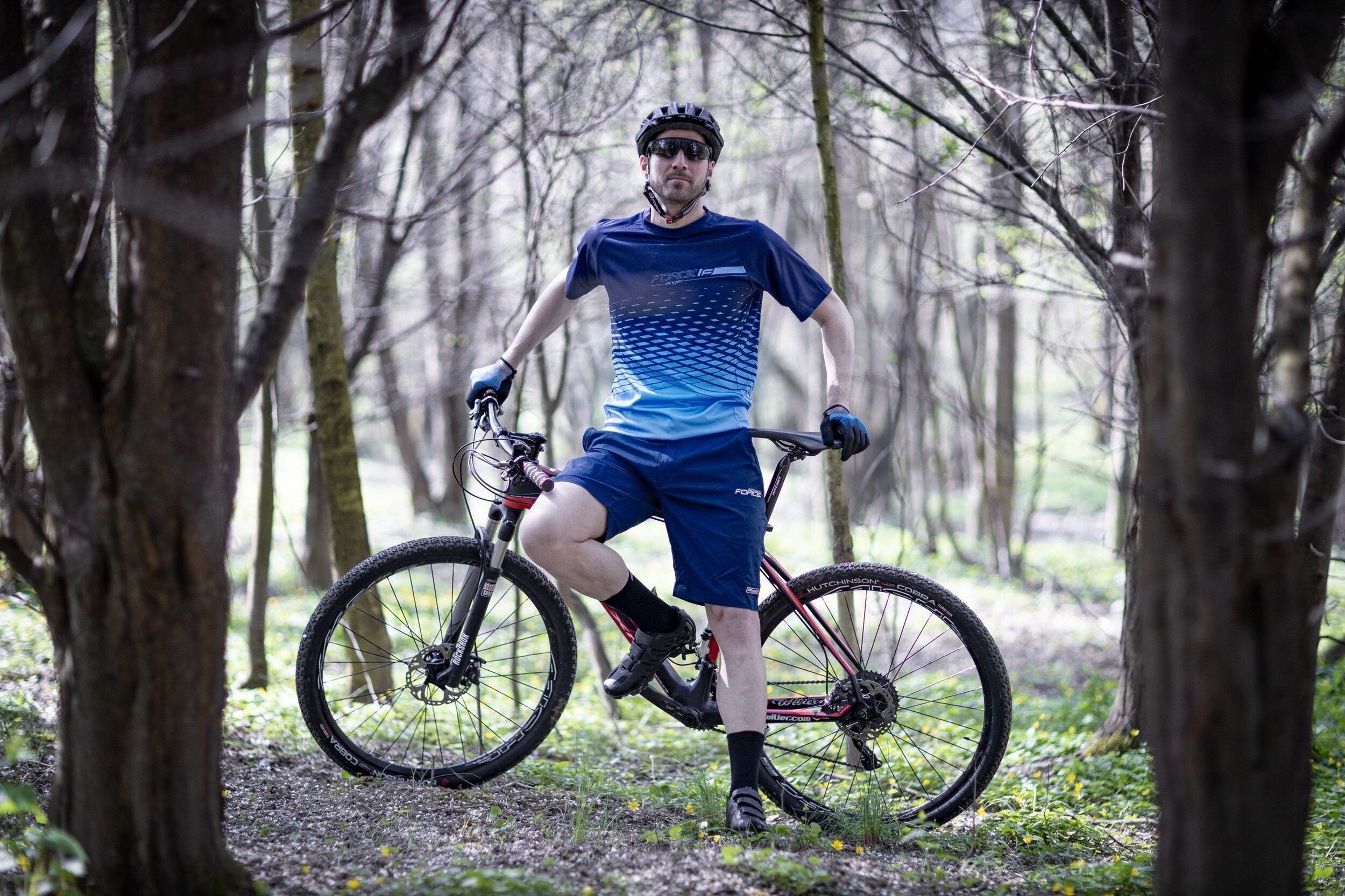 tricou maneca scurta force mtb angle albastru xs 3
