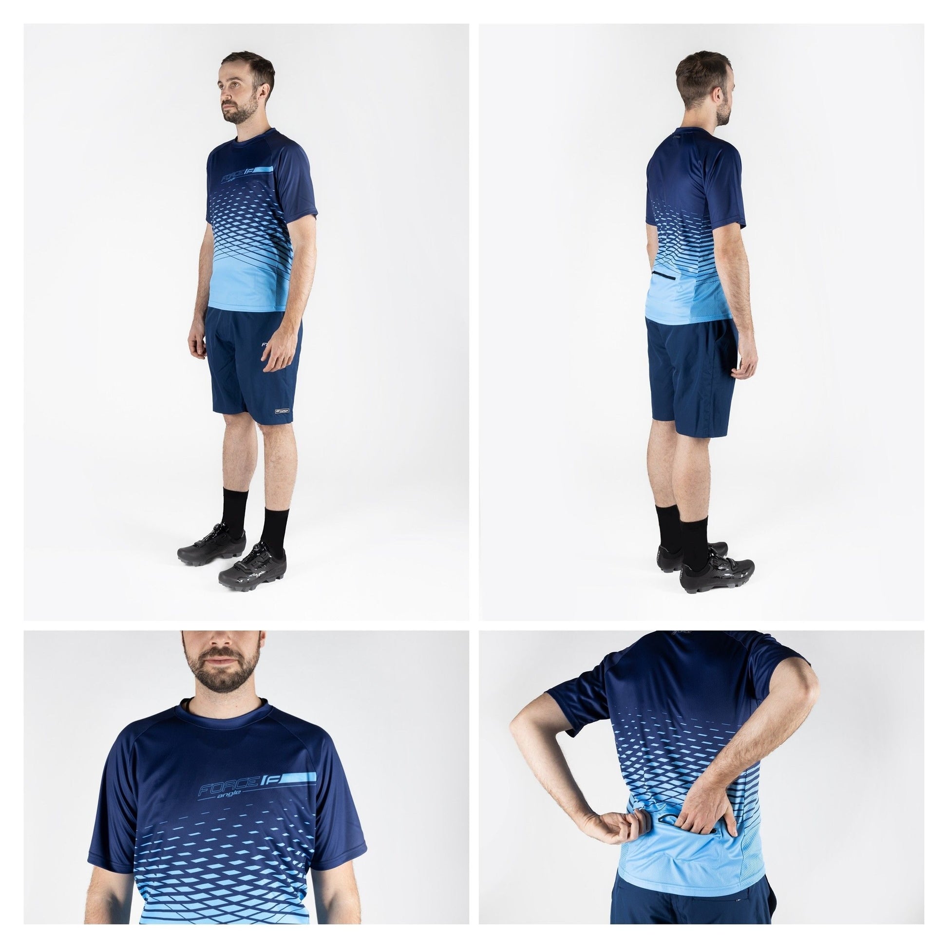 tricou maneca scurta force mtb angle albastru xxl 2