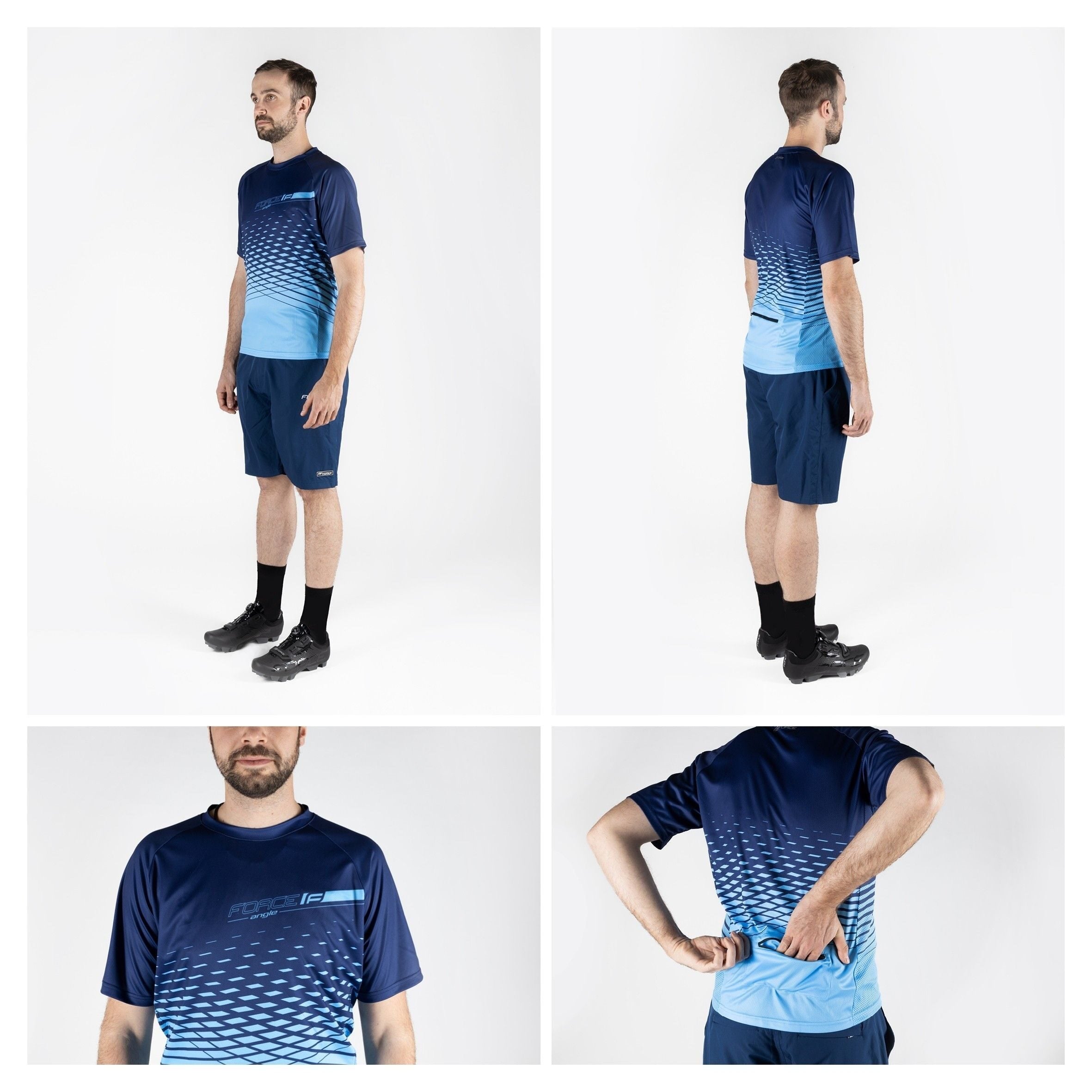 tricou maneca scurta force mtb angle albastru xxl 2