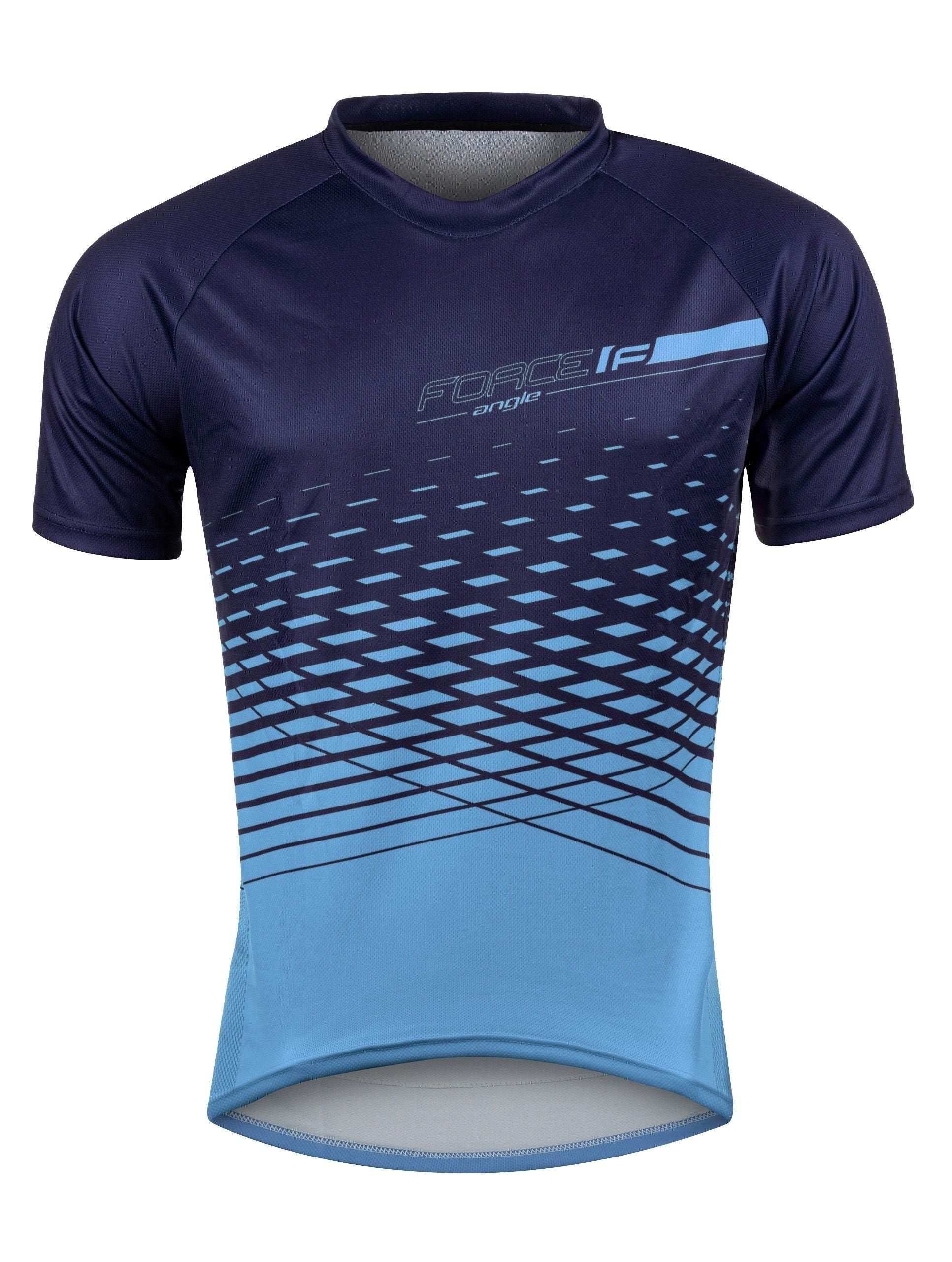 tricou maneca scurta force mtb angle albastru xxl