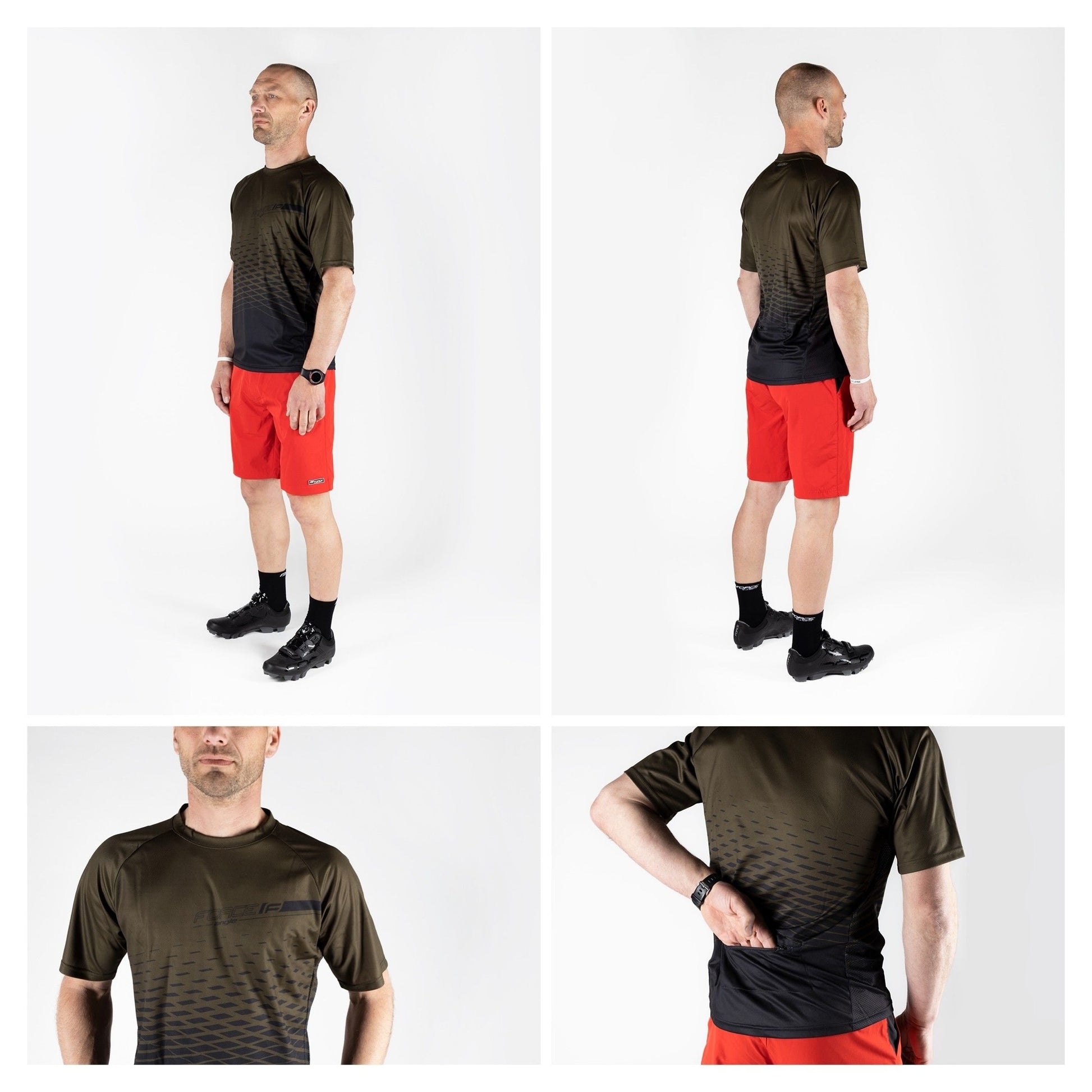 tricou maneca scurta force mtb angle army xl 2