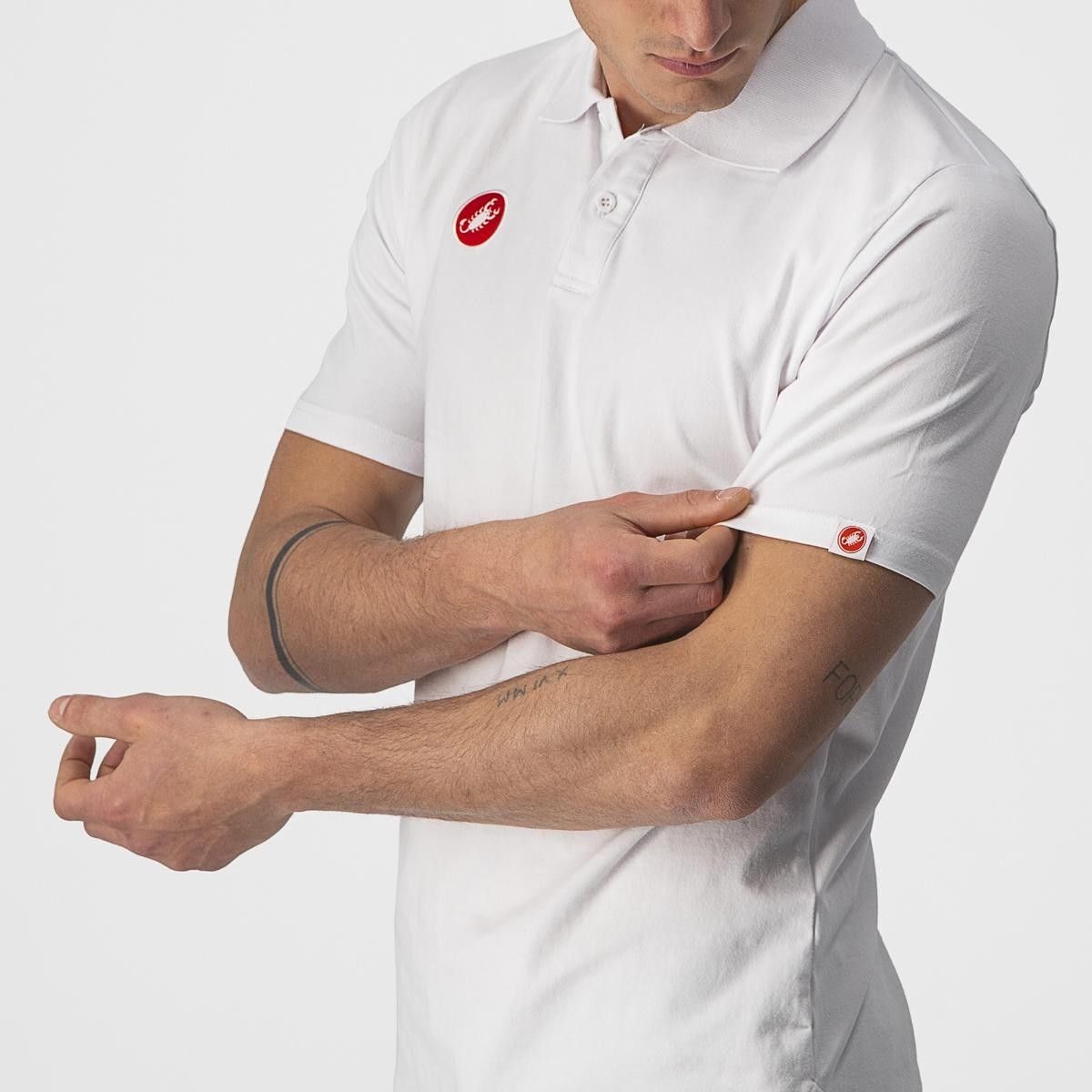 tricou polo castelli race day alb l 2