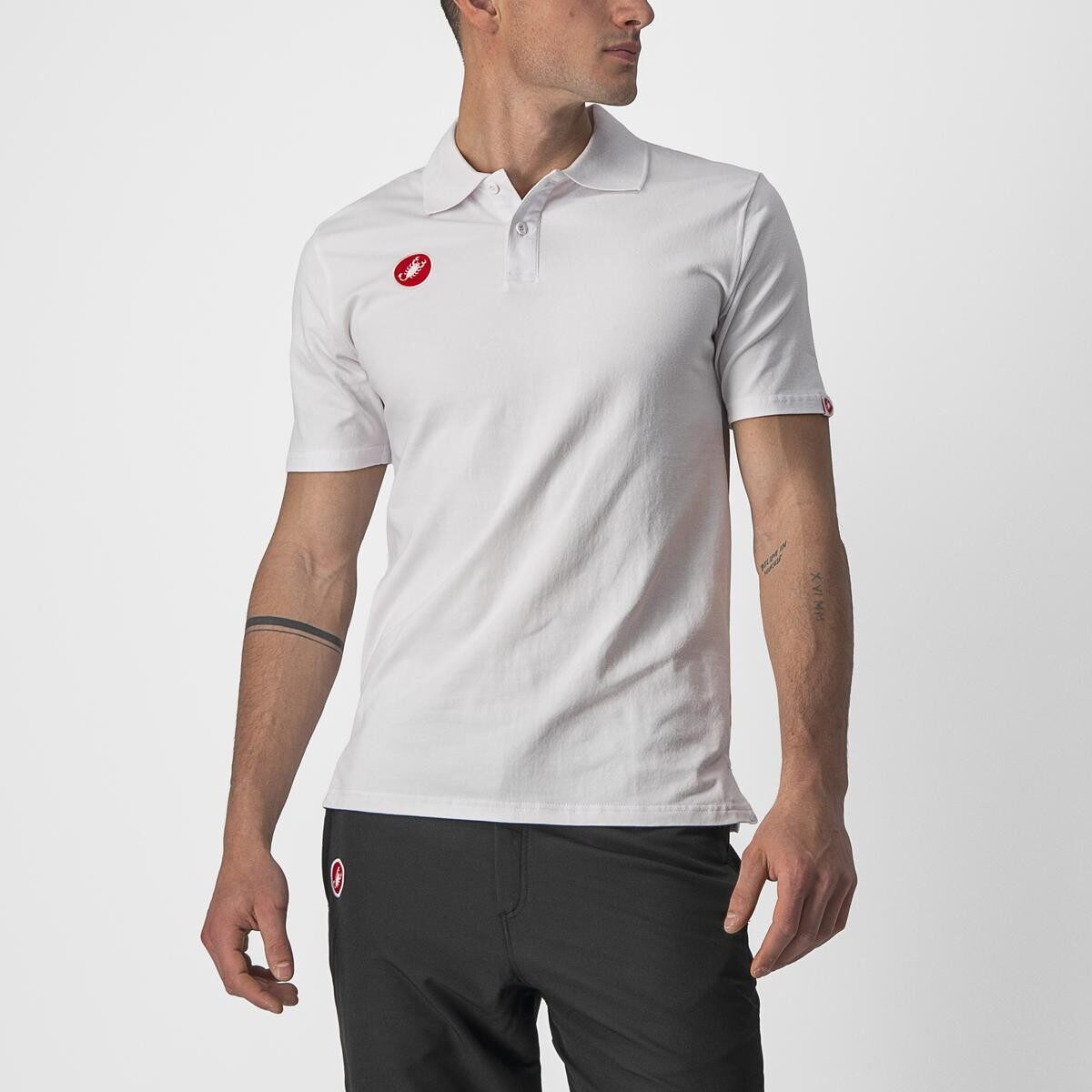 tricou polo castelli race day alb xl