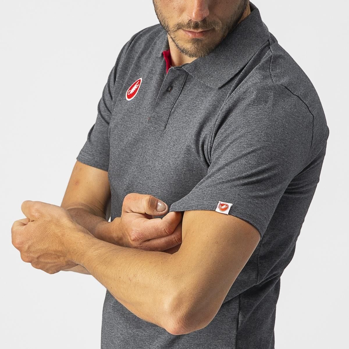 tricou polo castelli race day gri m 2