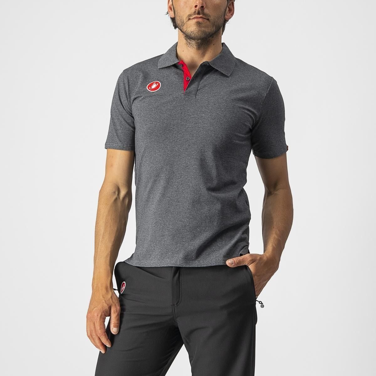 tricou polo castelli race day gri m
