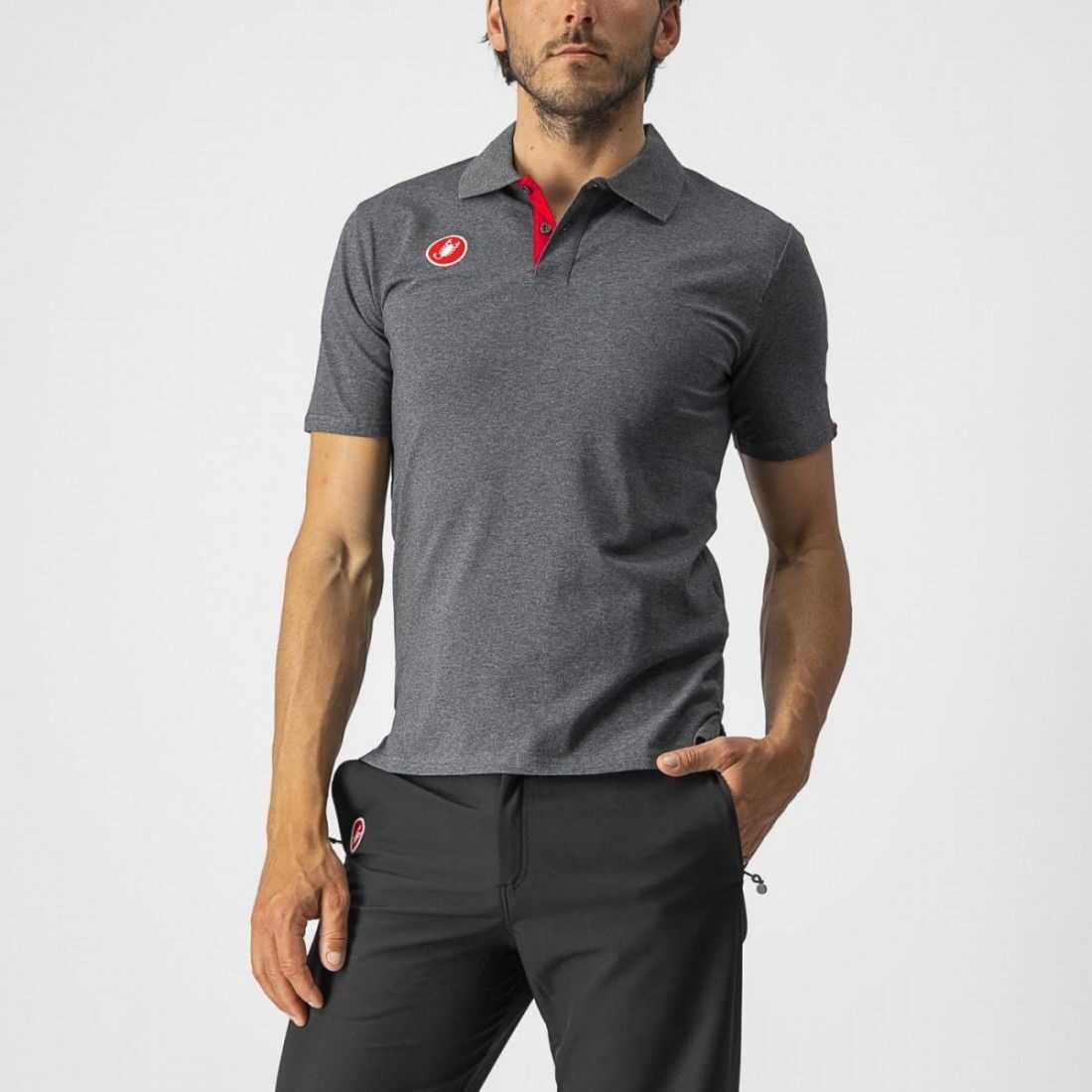tricou polo castelli race day gri xl