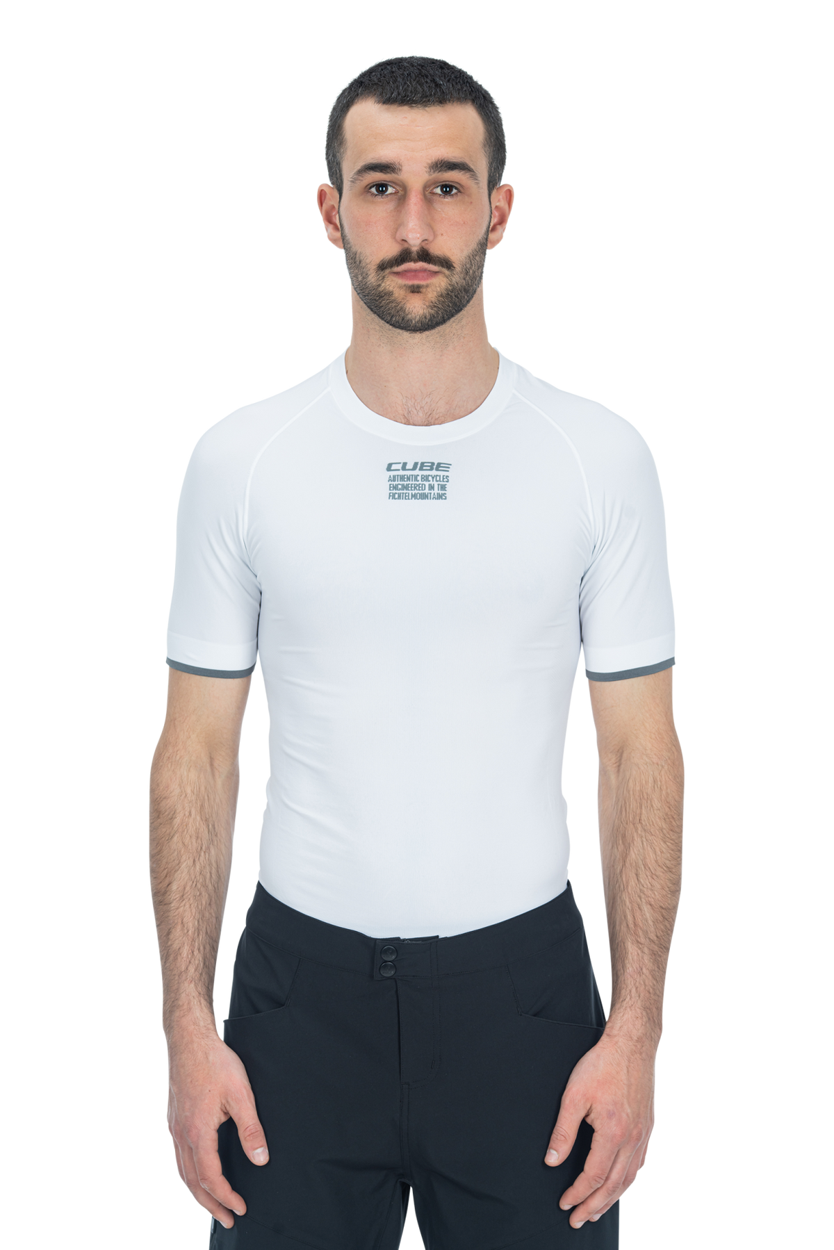 Tricou Under CUBE Baselayer Race BE Cool S/S White