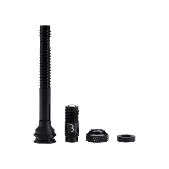 Valve tubeless BBB Valve CoreCap aluminiu negru 60mm set 2 bucati
