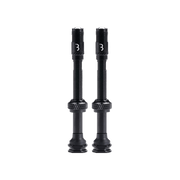 Valve tubeless BBB Valve CoreCap aluminiu negru 60mm set 2 bucati