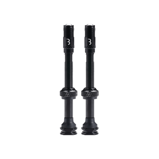 Valve tubeless BBB Valve CoreCap aluminiu negru 60mm set 2 bucati