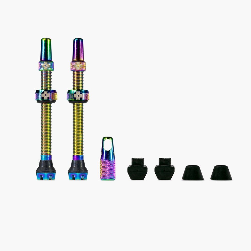 valve tubeless muc off tubeless valves v2 44mm iridescent