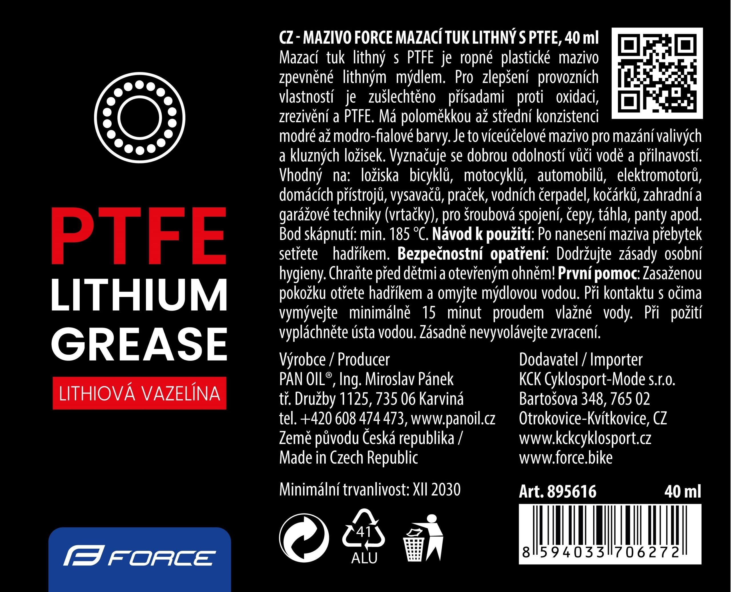 Vaselina Force cu PTFE (teflon) tub 40 ml.
