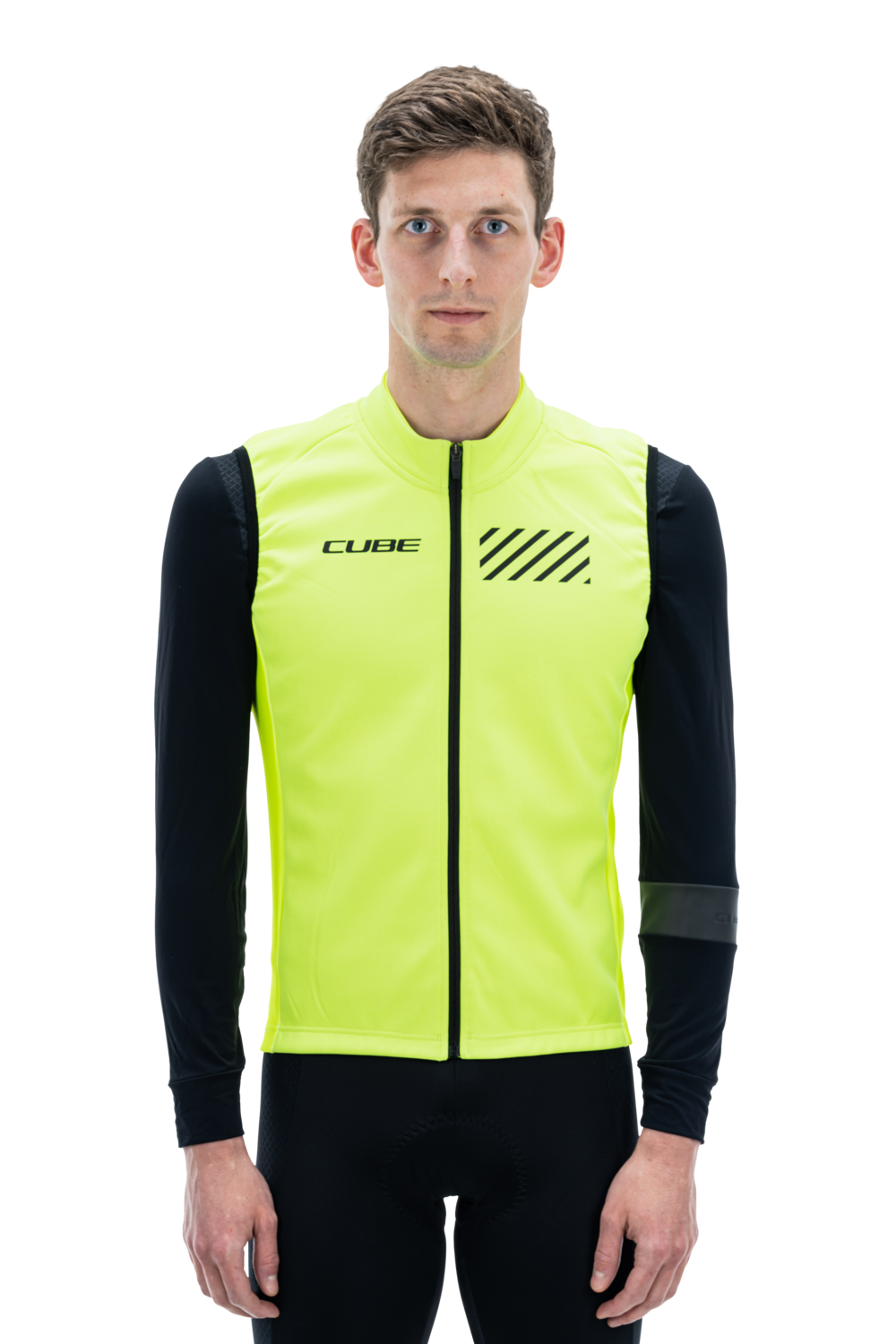 Vesta CUBE Blackline Softshell Gilet Safety Black N Neon Yellow