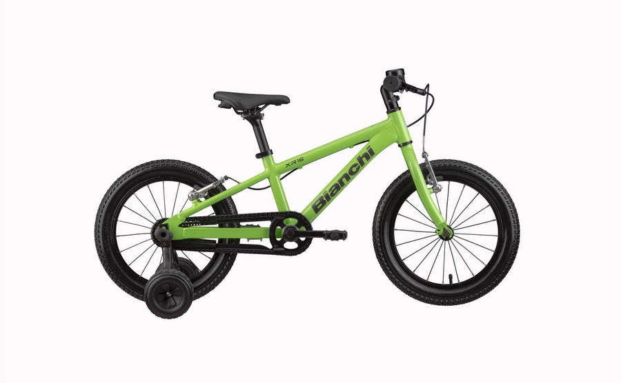 Bicicletă copii Bianchi XR20 16” – single speed – 2027 — Fluo Green / Graphite
