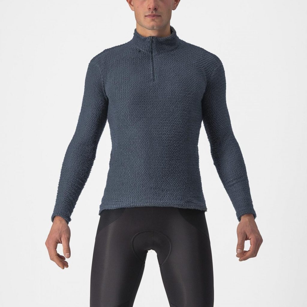 tricou cu maneca lunga castelli cold day 2nd layer bleumarin l