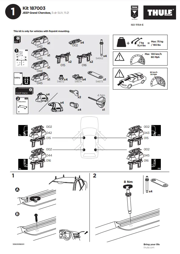 manual kit thule 187003